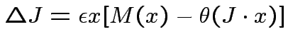 $ \Delta
J=\epsilon x[M(x)-\theta(J\cdot x)]$