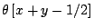 $\theta\left[x+y-1/2\right]$