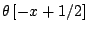 $\theta\left[-x+1/2\right]$