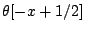 $\theta[-x+1/2]$